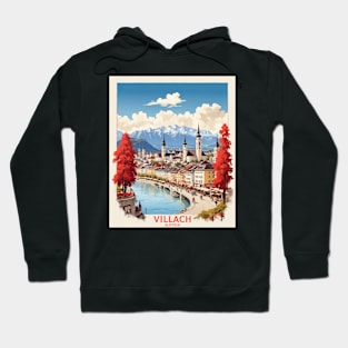 Villach Austria Vintage Travel Poster Tourism Hoodie